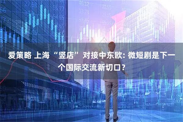 爱策略 上海 “竖店” 对接中东欧: 微短剧是下一个国际交流新切口？